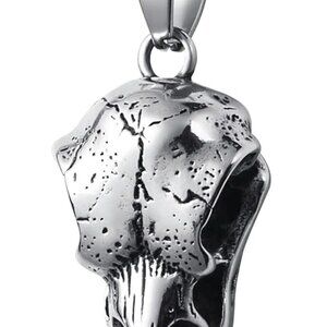 Skull Necklace for Men Stainless Steel Gothic Punk Emo Biker Necklace